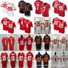 Kansas City Chiefs NFL Maglia da Football Mahomes 15 Kelce 87 Ricamata in Cotone da Uomo Maglia Sportiva di Squadra