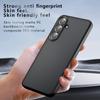 For Samsung Galaxy S25 FE Case Skin-Touch TPU + PC Matte Phone Back Cover, Transparent Black