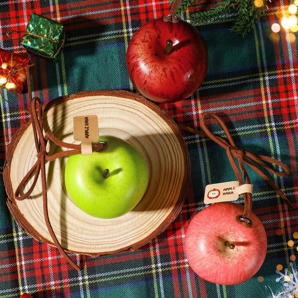 Christmas decorations 2025 Ping An Joy Apple Pendant Keychain Simulated Fruit Christmas Tree Pendant Xmas Navidad Gift