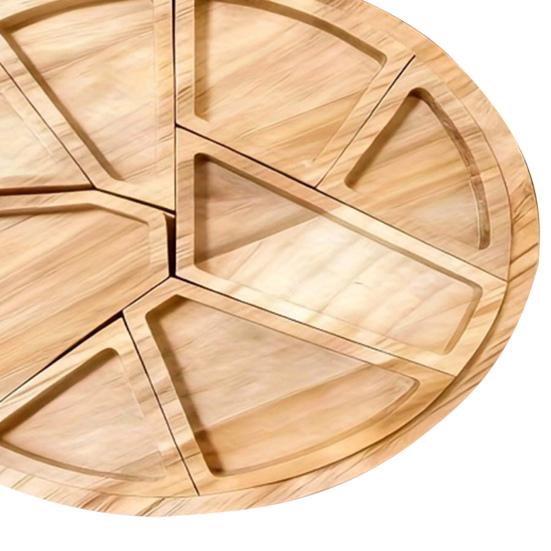 8 Çıkarılabilir Bölmeli Ahşap Servis Tepsisi Çok Bölmeli Tabak Meyveler Atıştırmalıklar Kuruyemişler Şarküteri Tahtası Çok Yönlü Peynir Parti Tepsisi