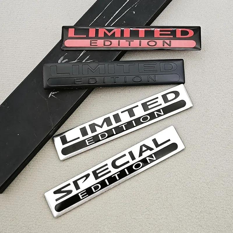 2PCS Logo Aluminum Limited Edition Car Body Badge Sticker Trunk Fender Emblem Decals Accessories For Car Motorcycle Bike Truck