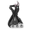 Motorcycle Handlebar Switch 12V Stainless Steel Motorcycle Handlebar Fog Light Switch Button LED Modification Bracket Control Push Button(Three