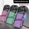 Hexagonal Grid Of Applesr For IPhone 16 Pro Max 15 Pro 14 13 12 Mini 11 XS Max XR 7 8 Plu SE 2022 Elliptical Glass Phone Case