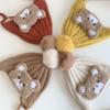 Plush Winter Beanie Cartoon Pom Pom Hat Cute Knitted Hat  Autumn and Winter