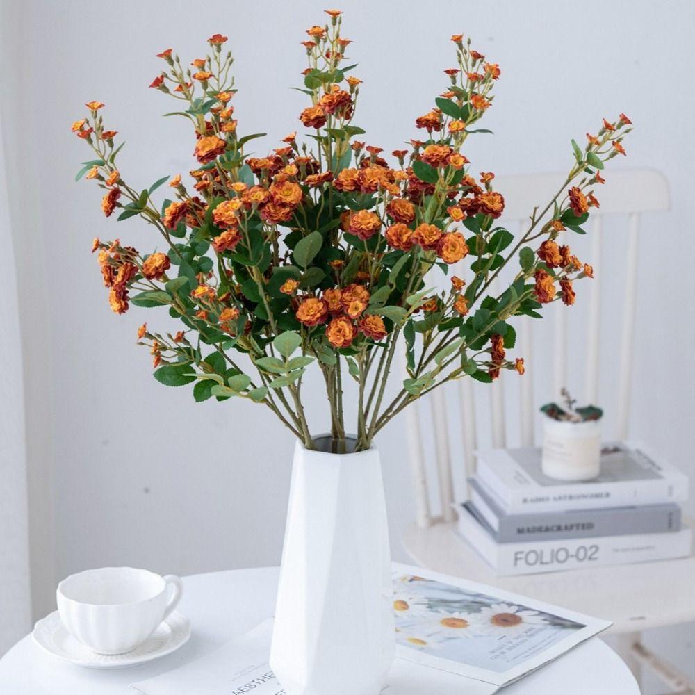 Handmade Artificial Flowers Silk Material Artificial Flower Silk Daisy High Quality Decorative Prop Bridal Bouquet