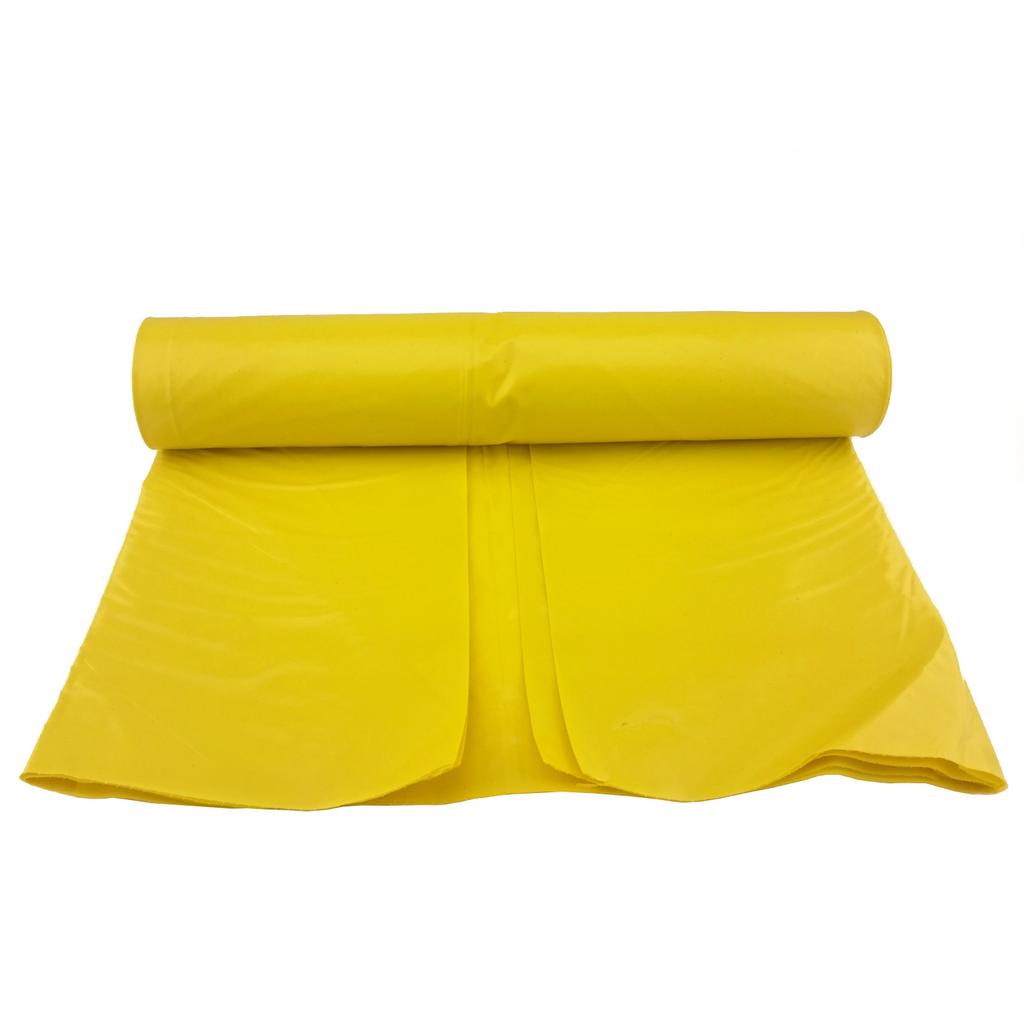 Garbage bags thick 50 micron durable roll of 25 - yellow 120L