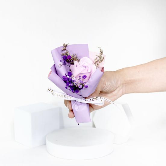 Mini Aromatherapy Soap Rose Bouquet Scented Artificial Flower Arrangement Christmas Wedding Birthday Valentine's Day Gifts for Women Mom Wife Best