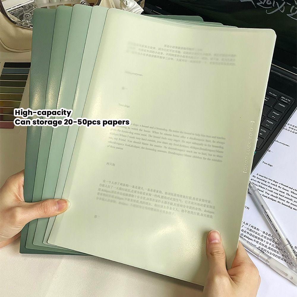 5PCS/Set L-shaped A4 File Folder Gradient Color Document Folder Test Paper Clamp  Business