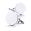Round Cufflinks For Men Shirts Work Uniform Metal Cufflinks Decorative Shirt Cufflinks Cuffs Clip for Business Meeting