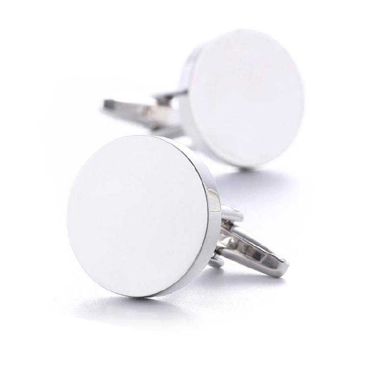 Round Cufflinks For Men Shirts Work Uniform Metal Cufflinks Decorative Shirt Cufflinks Cuffs Clip for Business Meeting
