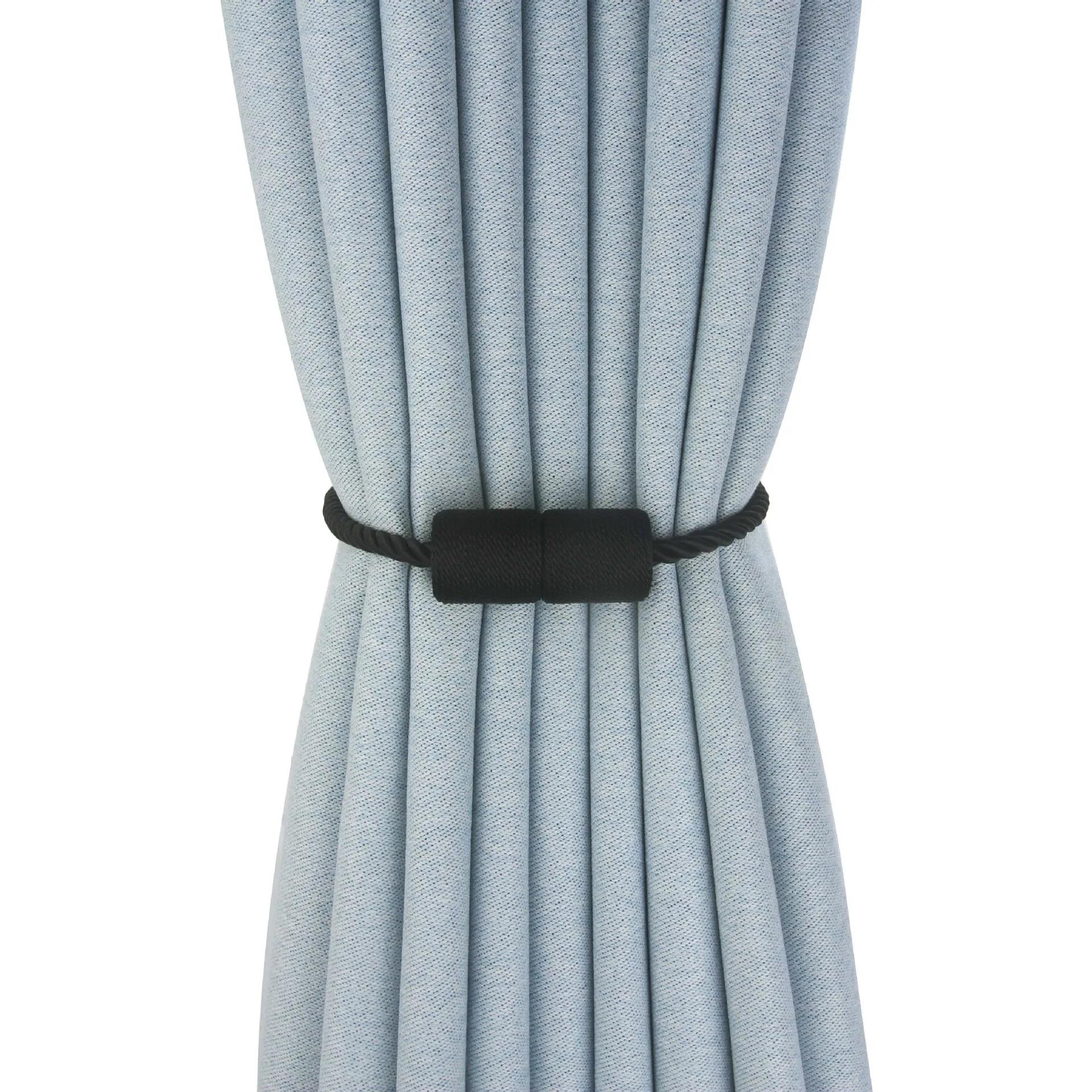 

1Pc Columnar Curtain Rope Tiebacks Magnetic Hanging Ball Curtains Holdbacks Buckle Clasp Curtain Holder Clip Accesorios Cortinas 4pcs чёрный