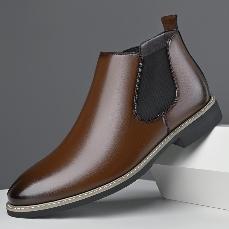 2025 Frühling und Herbst polierte Herrenstiefel modische Retro britische Martin Stiefel heißer Verkauf große Größe Herren Chelsea Stiefel