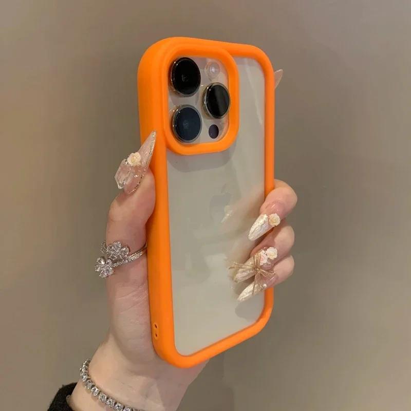 Luxury Transparent Candy Phone Case For iPhone 17 Air 11 12 13 14 15 16 17 Pro Max Plus Shockproof Clear Bumper Cases Cover