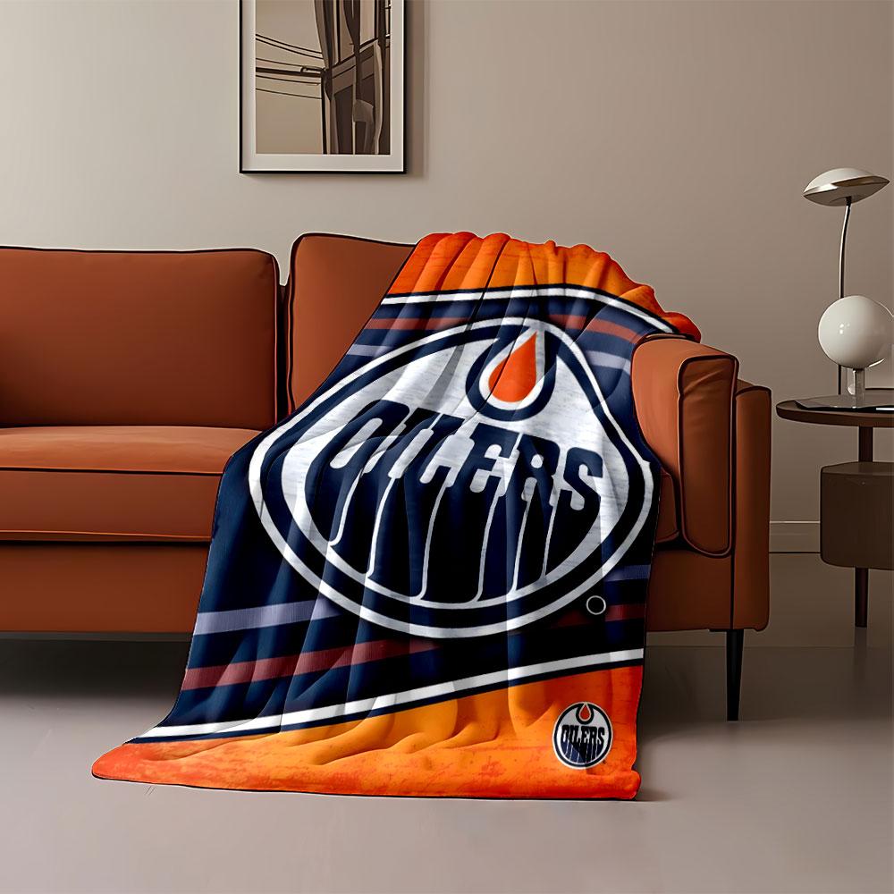 Edmonton Oilers Team Blanket Print Blanket Soft and Cozy Perfect for the Living Room Bed Sofa or a Nap,gift
