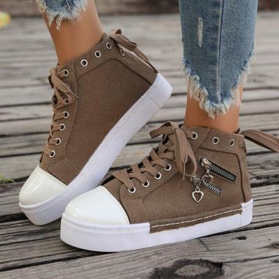 Pantofi Casual de Primăvară/Toamnă Adidași Mers Skateboard cu Șireturi Femmes Femei Adidași Retro de Modă Denim High Gang Pantofi de Pânză