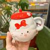 Cute Cartoon Girl Mug Ceramic Water Cup Coffee Cup Milk Cup Breakfast Cup Little Red Riding Hood