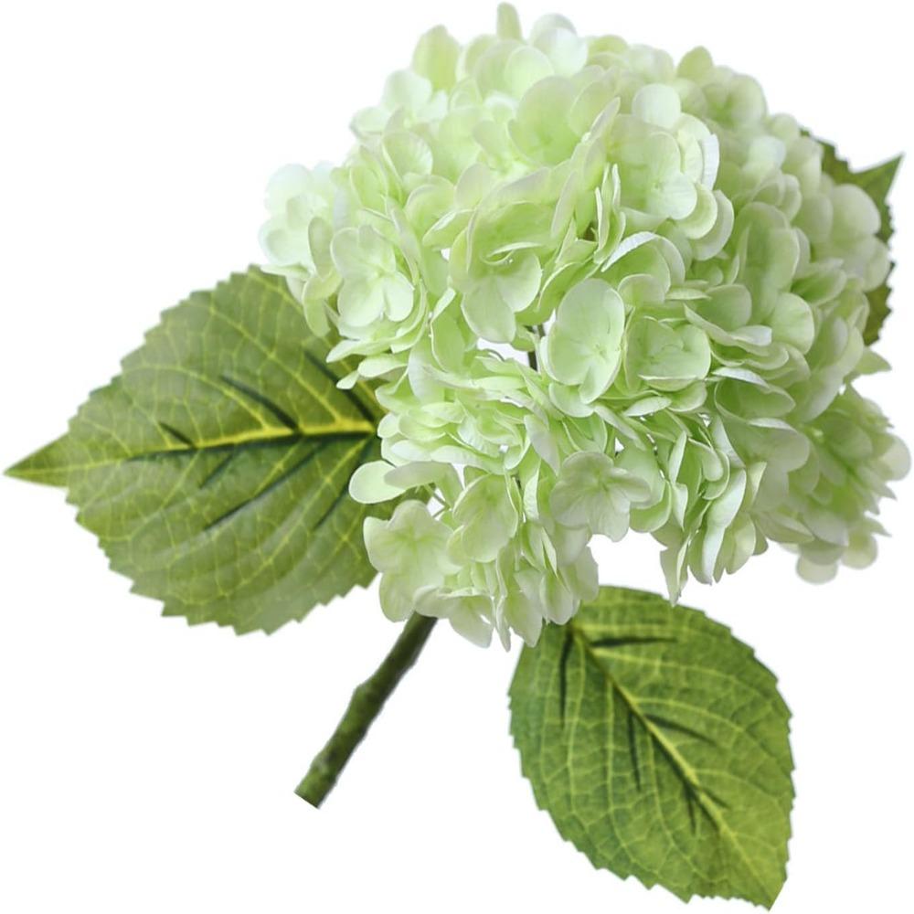 19.29in Artificial Hydrangea Bouquet Light Green Color Floral Arrangements Wedding Decor