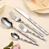 304 stainless steel tableware set diamond-shaped thickening Western restaurant upscale knife, fork and spoon set