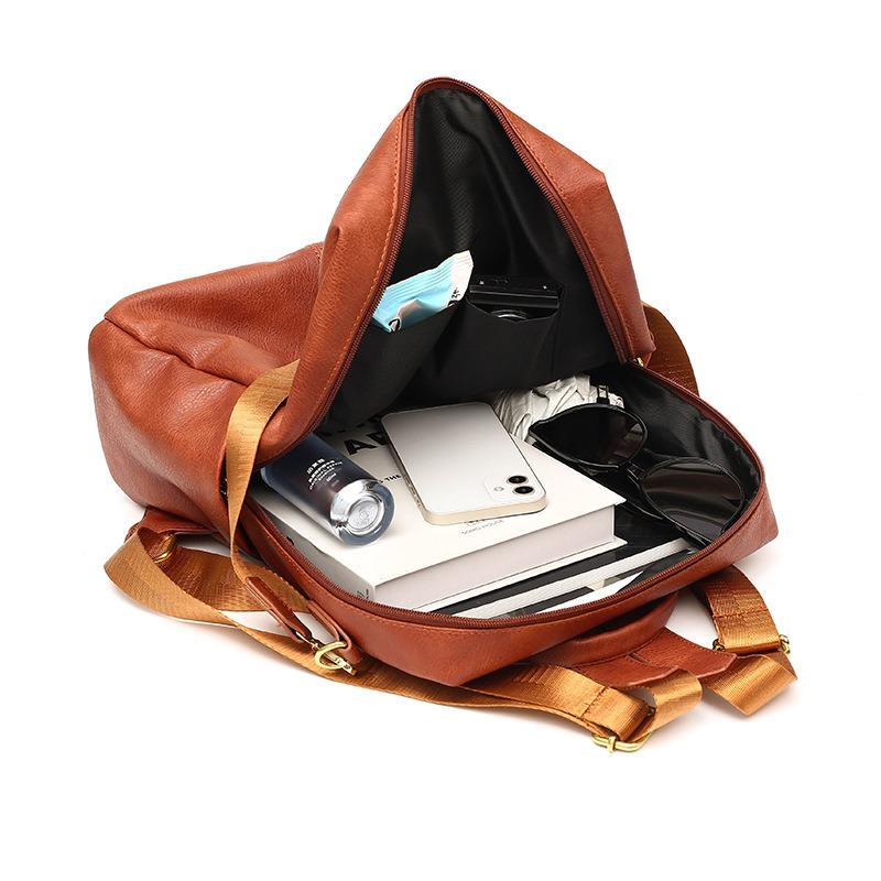 New wide shoulder strap large capacity student backpack fashionable niche design high sense backpack women