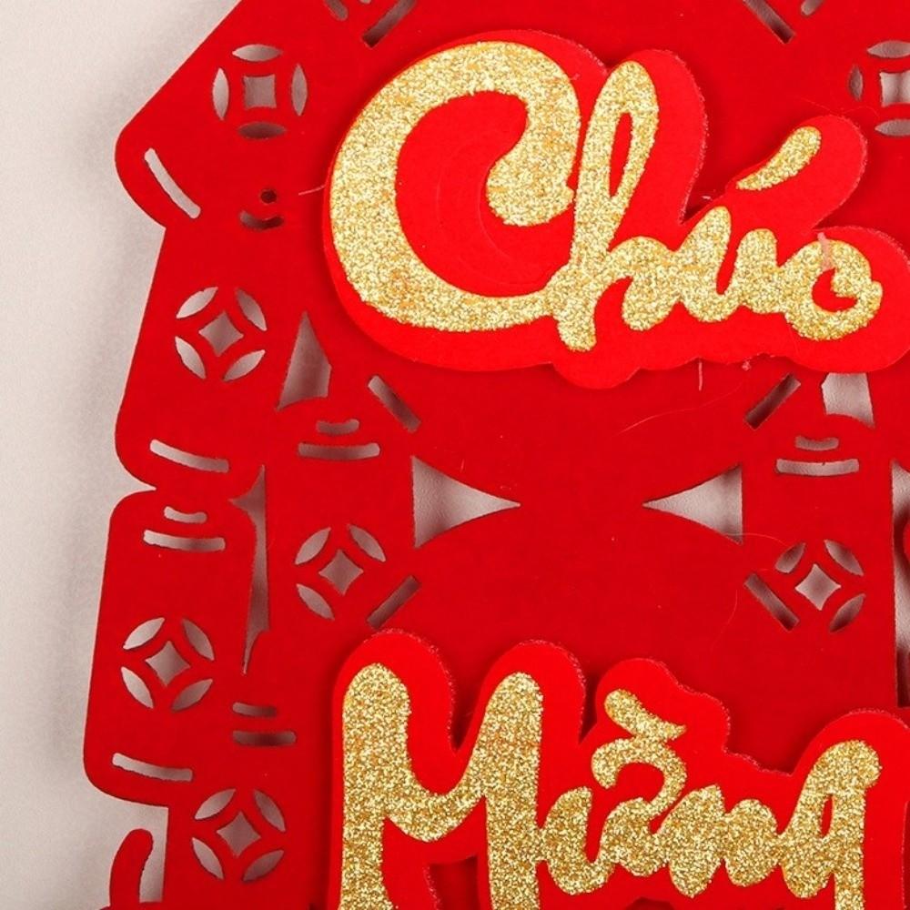 New 2026 Spring Festival Couplets Hollowout Hanging Red Couplets New Year Decor God of Wealth New Year Banner Home Decor