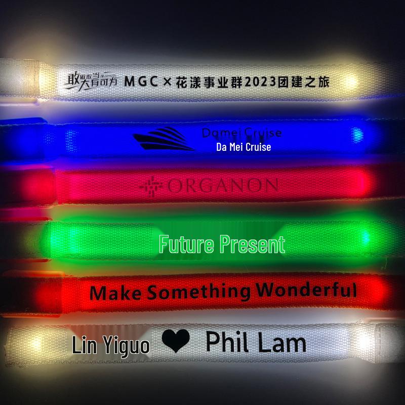 Luminous LED Sports Wristband: Glowing Bracelet for Night Running, Parties, Concerts