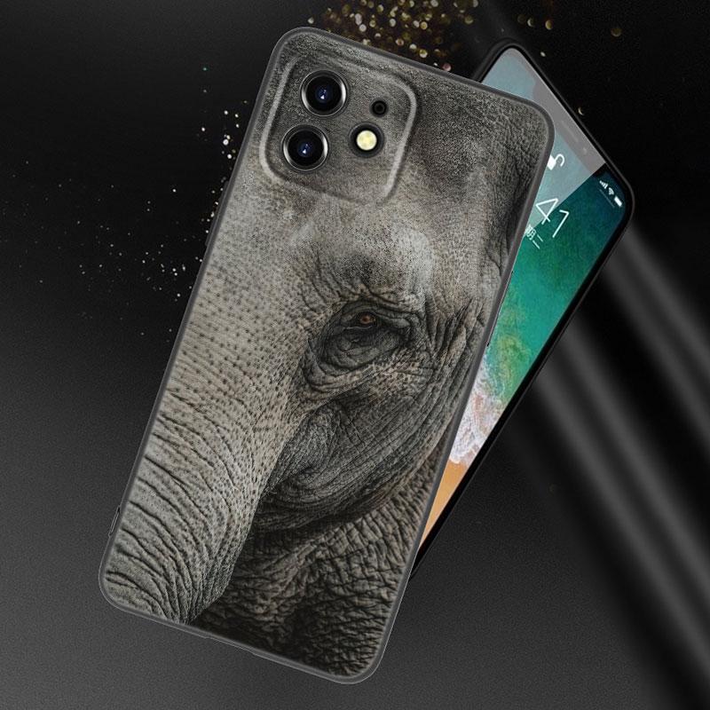 Animal Elephant Phone Case For Apple iPhone 13 12 Mini 11 Pro XS Max X XR 8 7 6S 6 Plus SE 2020 5S 5 Soft TPU Black Cover