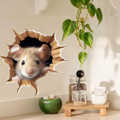 3D Personalisierte Maus Aufkleber Tiere Wohnkultur Wohnzimmer Wandaufkleber