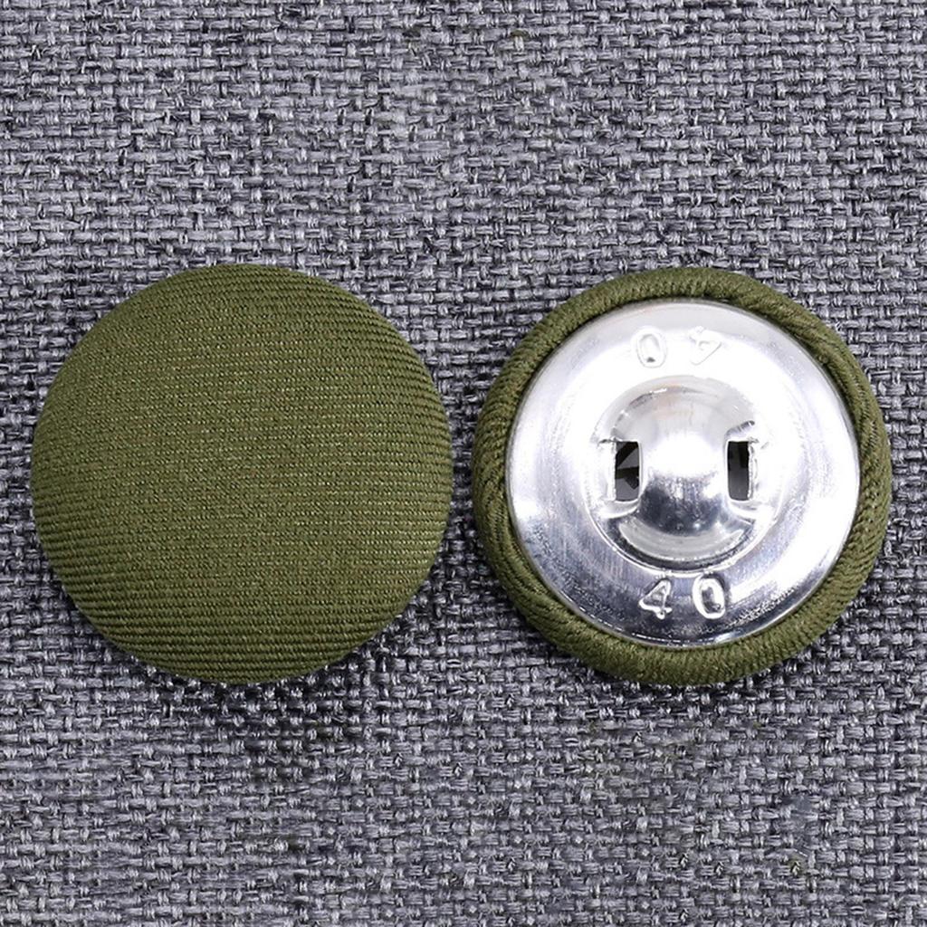 10 Stück mit Stoff überzogene Knöpfe zum Nähen, für Hochzeiten, Basteln, 23 mm Schaft, flache Rückseite für Taschen