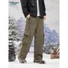 Winter New Men'S Down Workwear Thickened Straight Tube Duck Down 90 White Duck Down Outer Wear Waterproof And Cold Resistant Down Pants