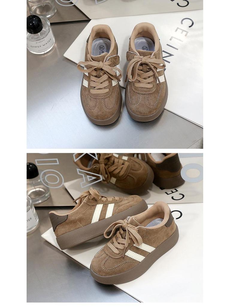 Children's Retro Fashion Sneakers - Thick-Soled Casual Trainers for Boys and Girls