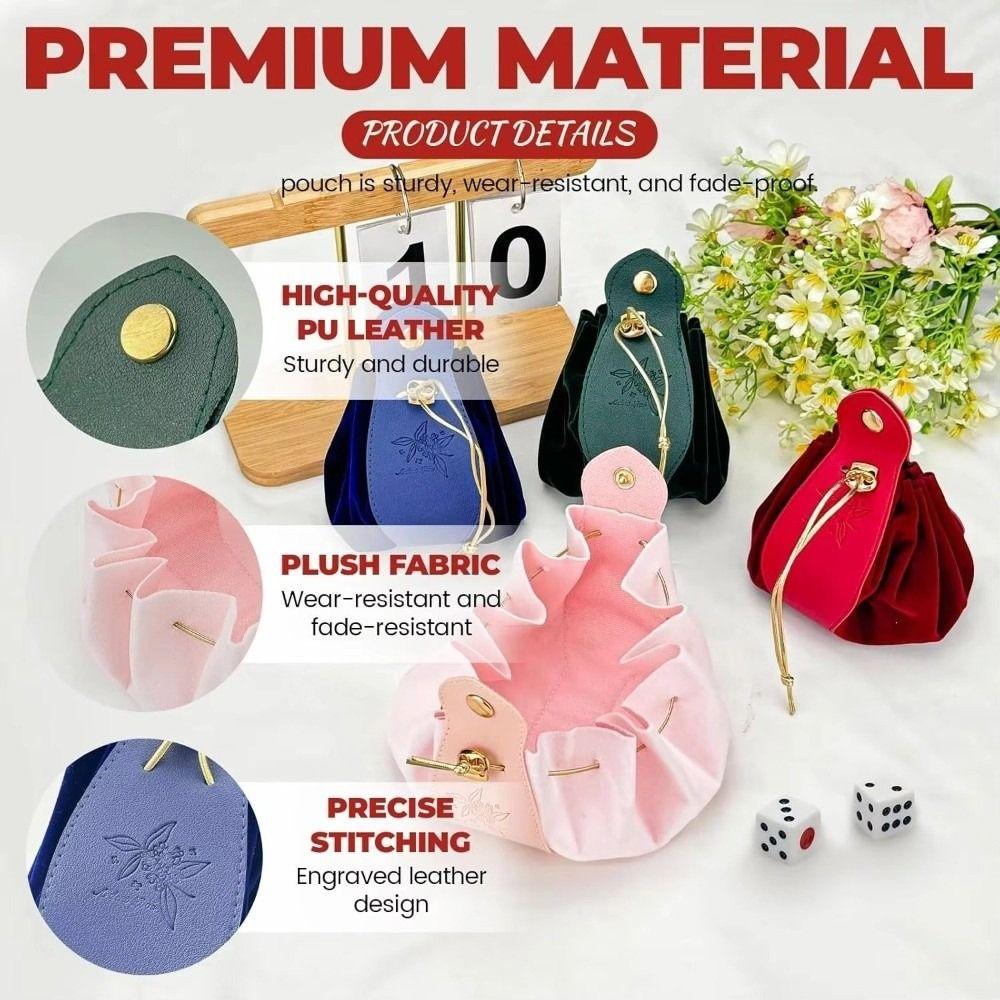 Leather Jewelry Storage Pouch Drawstring Party Favor Bag New Candy Packaging Bag  Party Favors