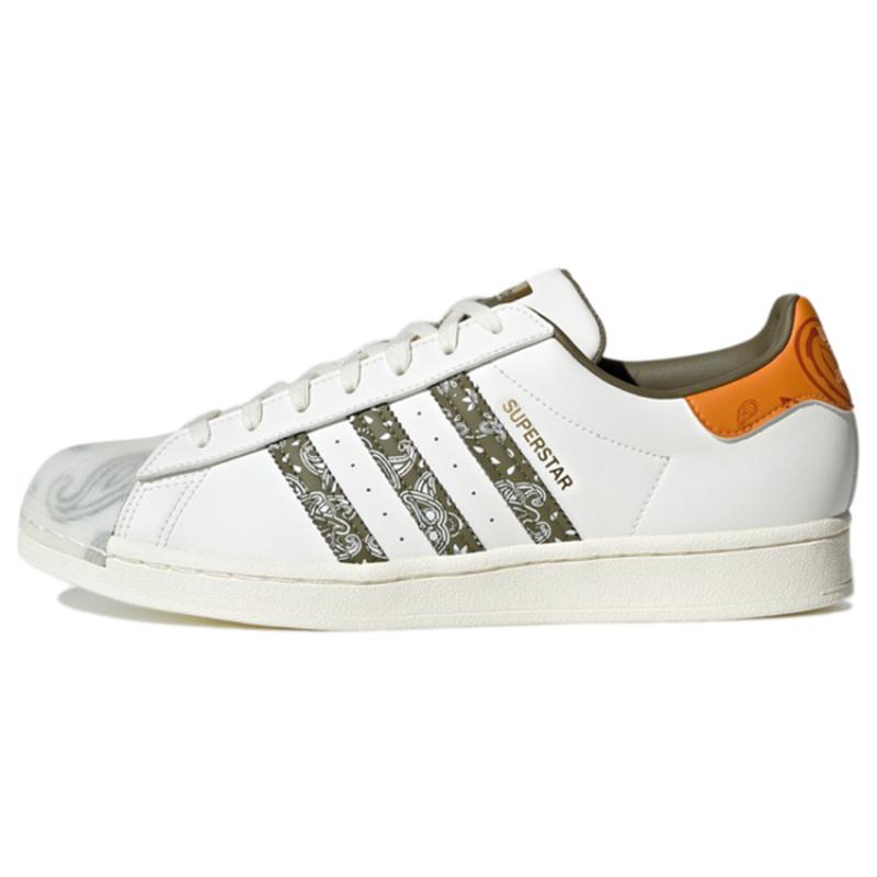adidas originals Superstar "Bandana" Off White Focus Orange Sneakers GX3656