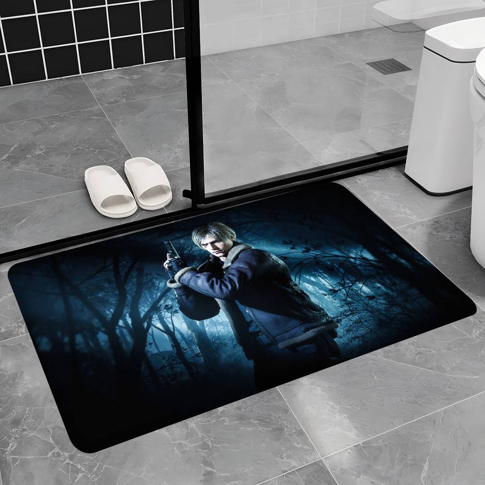 Game Leon Resident Evil Hallway Carpet Washable Non-Slip Living Room Sofa Chairs Area Mat Kitchen Doormat Area Rug