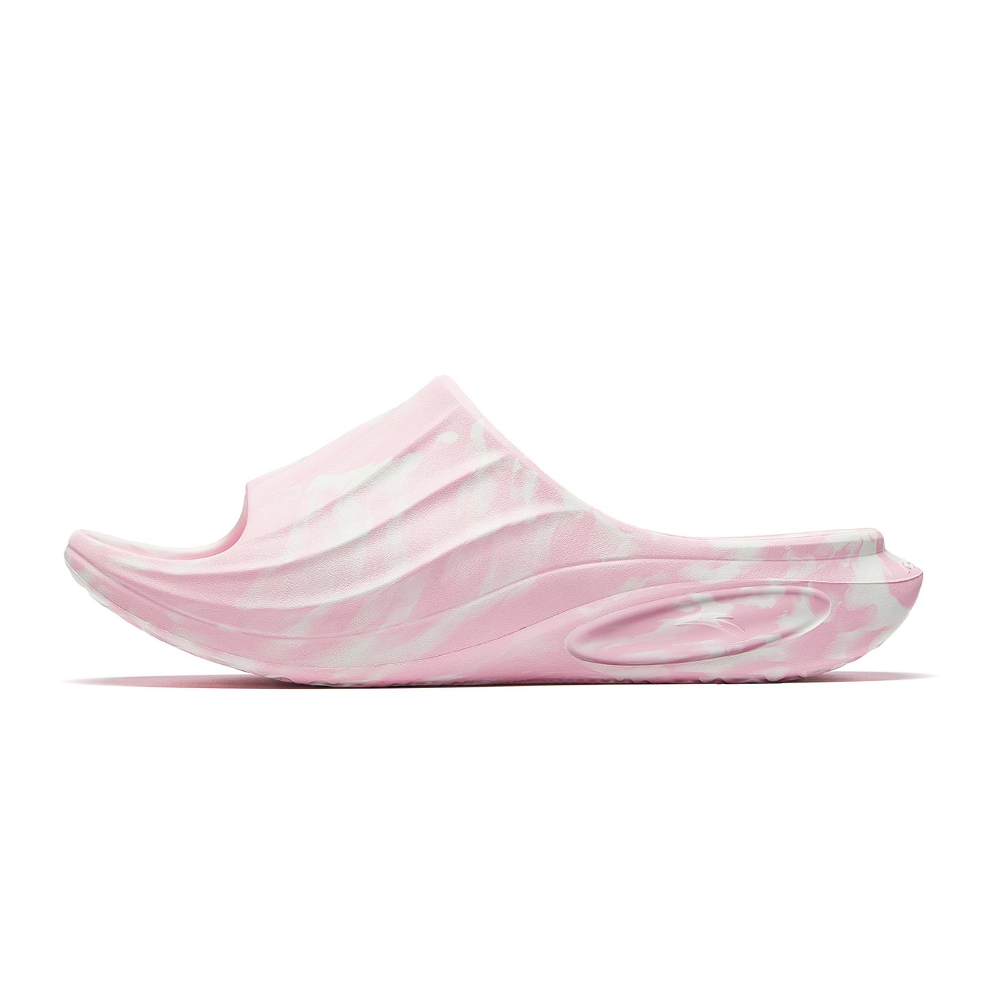 Anta Basketball Campus Summer Slide Sandals Men Footwear Pink White 912621802S-3 39