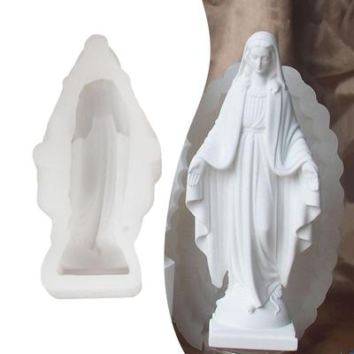 Silicone Candle Model Mary Figure Holy Mother Soap Making for Living Room