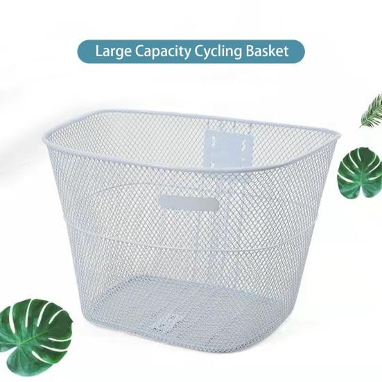 Bike Basket Thickened with Screw Sturdy Multifunctional Easy To Install Item Storage Metal Large Capacity Cycling Basket Student Bike Accessories
