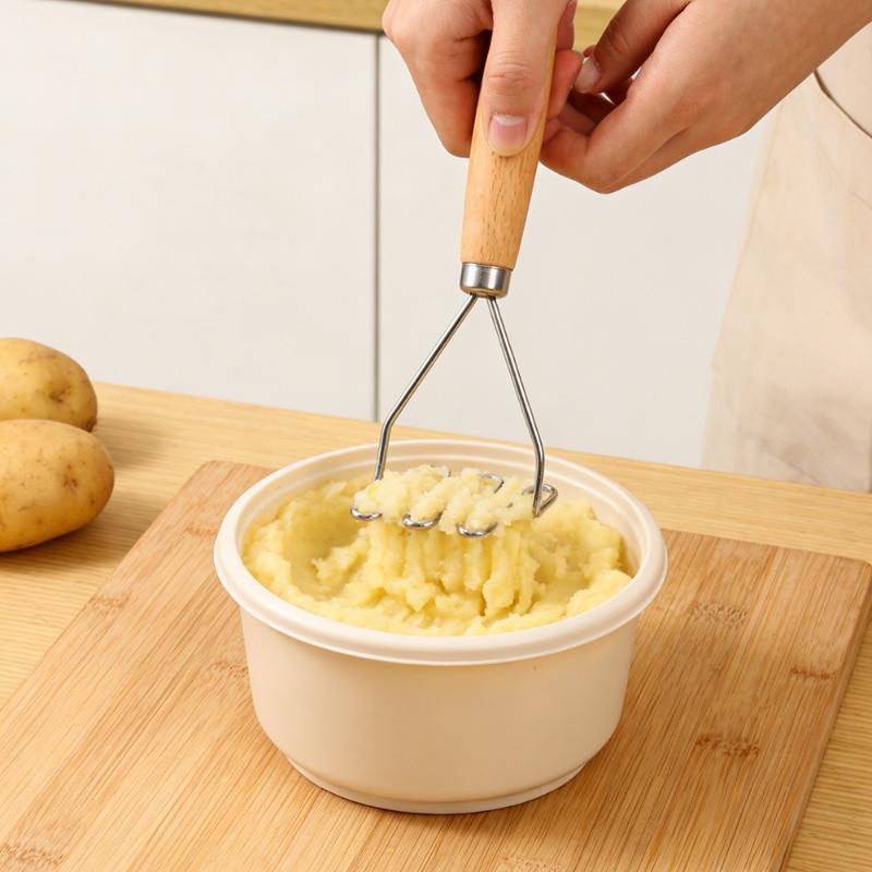 Baby Food Puree Juice Maker Scratch Resistant Stainless Steel Mud Press Masher for Infant Weaning Supplement Daily Home Use