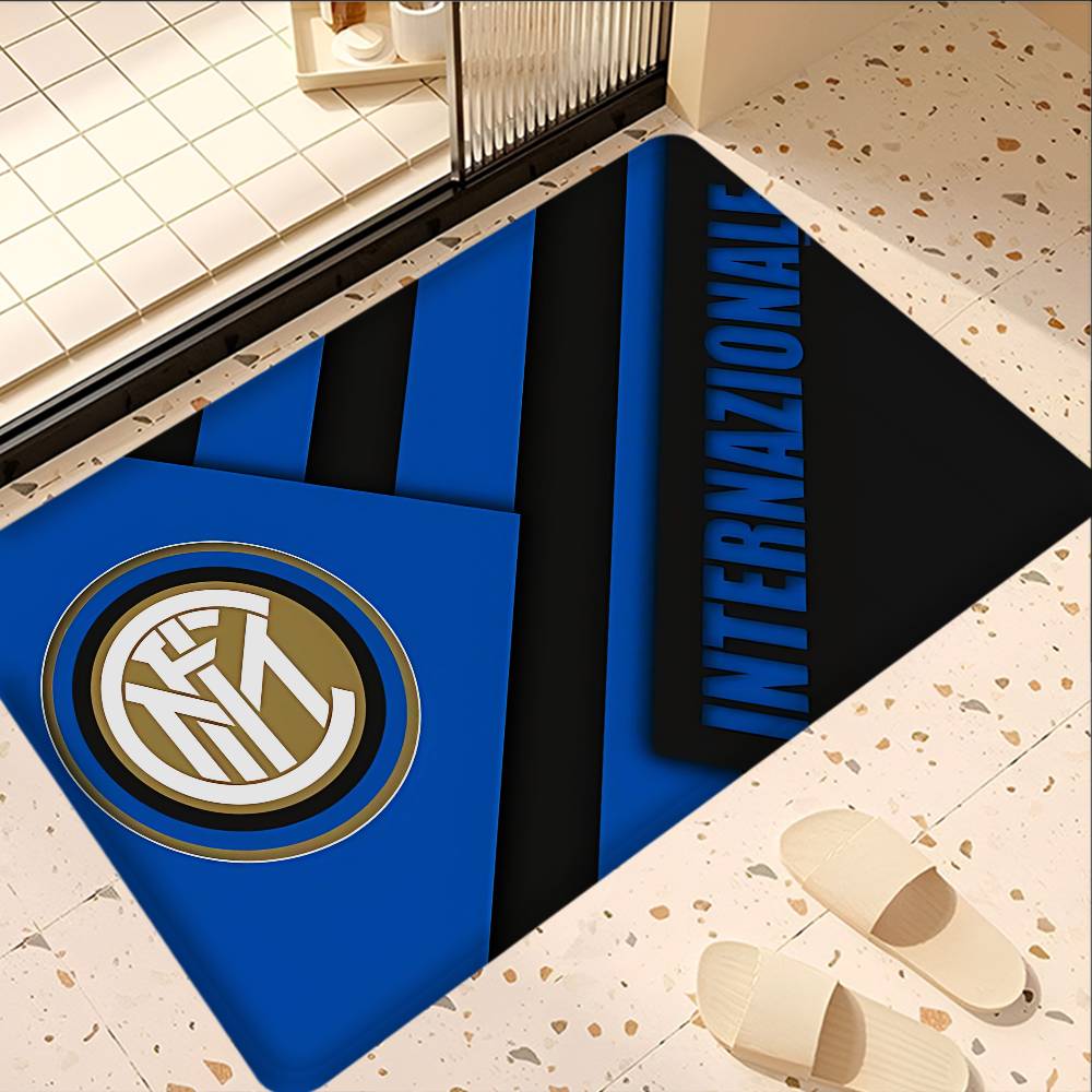 Tapis de couloir lavable antidérapant pour sport Football I-Inter Milan FC Salon Canapé Chaises Zone Tapis de cuisine Paillasson Tapis de sol