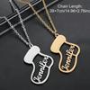 304 Stainless Steel Name Necklace with Christmas Pendant - Unique Design Clavicle Chain Gift for Couples