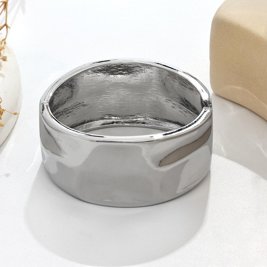 Direct supply in Europe and America cold wind personality concave and convex metal texture alloy opening bracelet women's bracelet jewelry