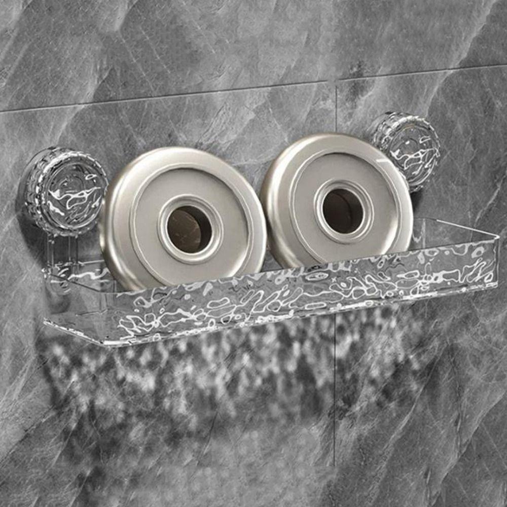 Plastic Suction Cups Shower Shelves Punch-Free Cosmetics Storage Rack Shower Storage Rack  Kitchen