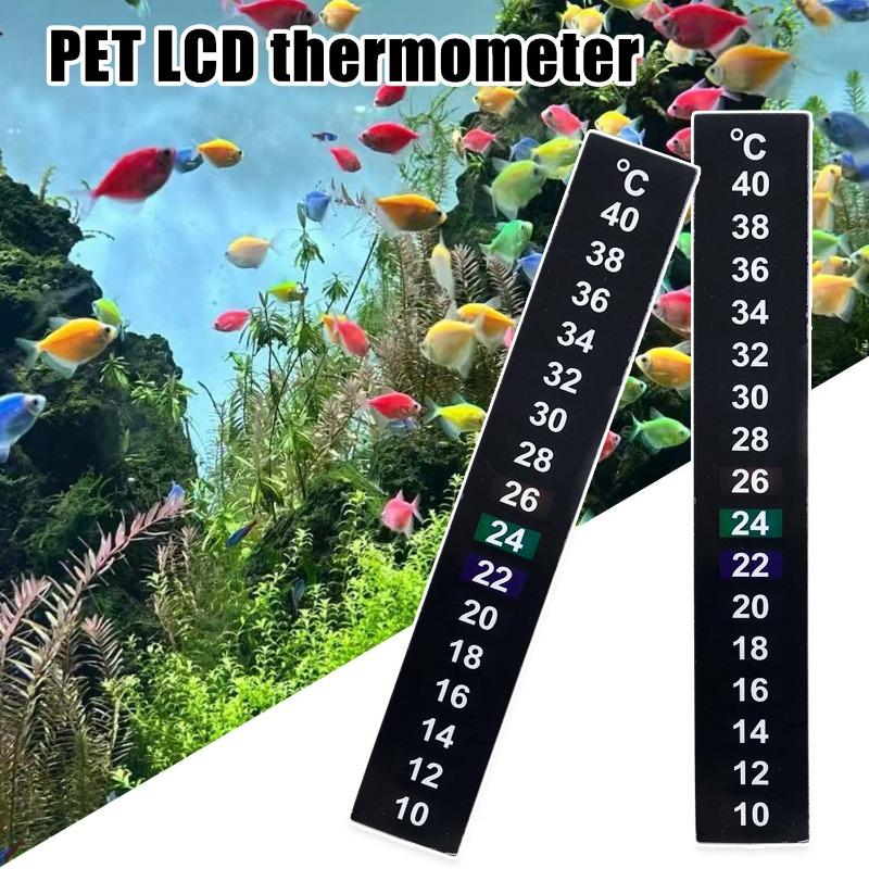 5/1pcs Fish Tank Temperature Sticker LCD Temperature Sensing 10-40 ℃ Fish Tank Water Temperature Measurement Patch Aquarium Tool