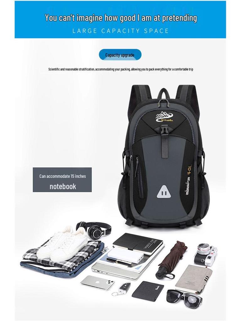 Waterproof Large Capacity Backpack for Mountaineering, Travel, and Business with Computer Storage