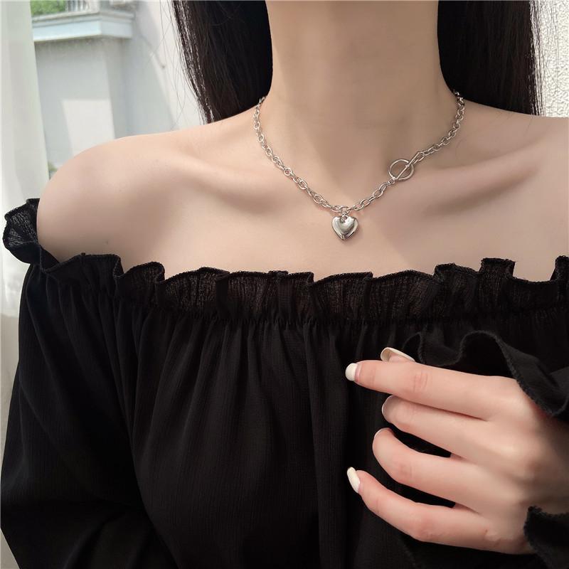 Kiss Jewelry Vintage Gold Color Pearl Beaded Necklace Women Double Chains Pearl Pendant Choker Korean Fashion Collar Jewelry