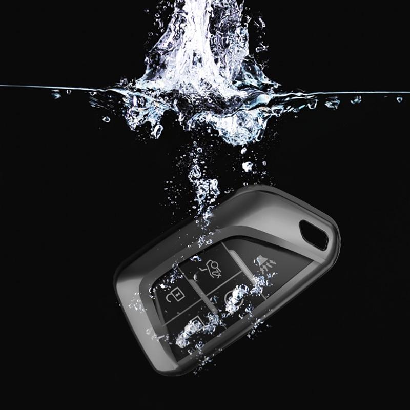 5 Buttons TPU Car Fob Key Cover Case for Buick ENVISION Chevrolet Silverado 2023 Cadillac GMC Remote Keychain Accessories