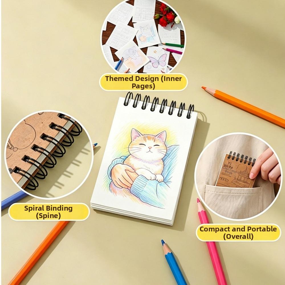Vintage Coloring Sketching Book Blank Notebooks Blank Sketch Art Drawing Book  Kids Arts Crafts