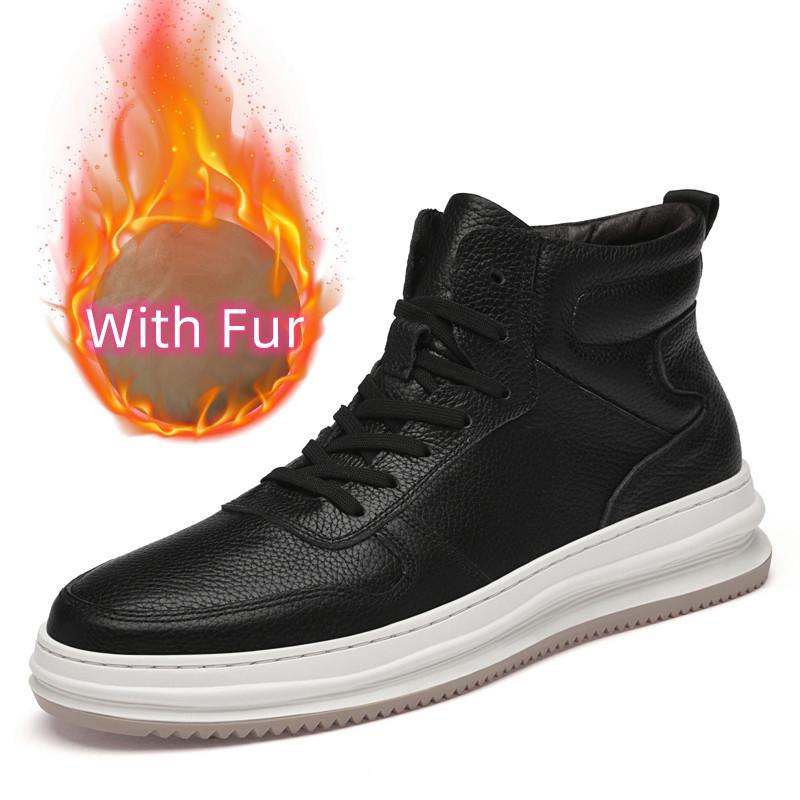 Man Casual Boots High Quality Men Sneakers New Outdoor Comfy Mens Ankle Boots Fashion Low Top Men High Top Shoes Genuine Leather