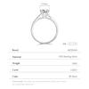 MODIAN 1ct D Kleur Ronde Hoge Kwaliteit Moissanite prsten Voor Vrouwen 925 Sterling Zilver Romantische Bruiloft Verlovingsband Sieraden