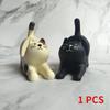 Cute Lazy Bracket Cat Shape Resin Phone Holder Desktop Stand Fixing Mini Portable Multi-functional Holder On Car or Desk Decorat