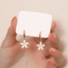 2022 Women's Flower Earrings: New Cat's Eye Stone Clips in Summer Style